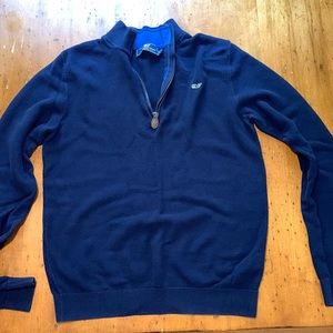 Boys XL Vineyard Vines navy 1/4 Zip pull over.